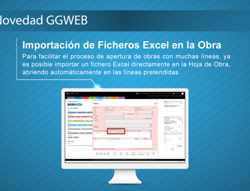 Novedad GGWEB: Importación de Ficheros Excel en la Obra