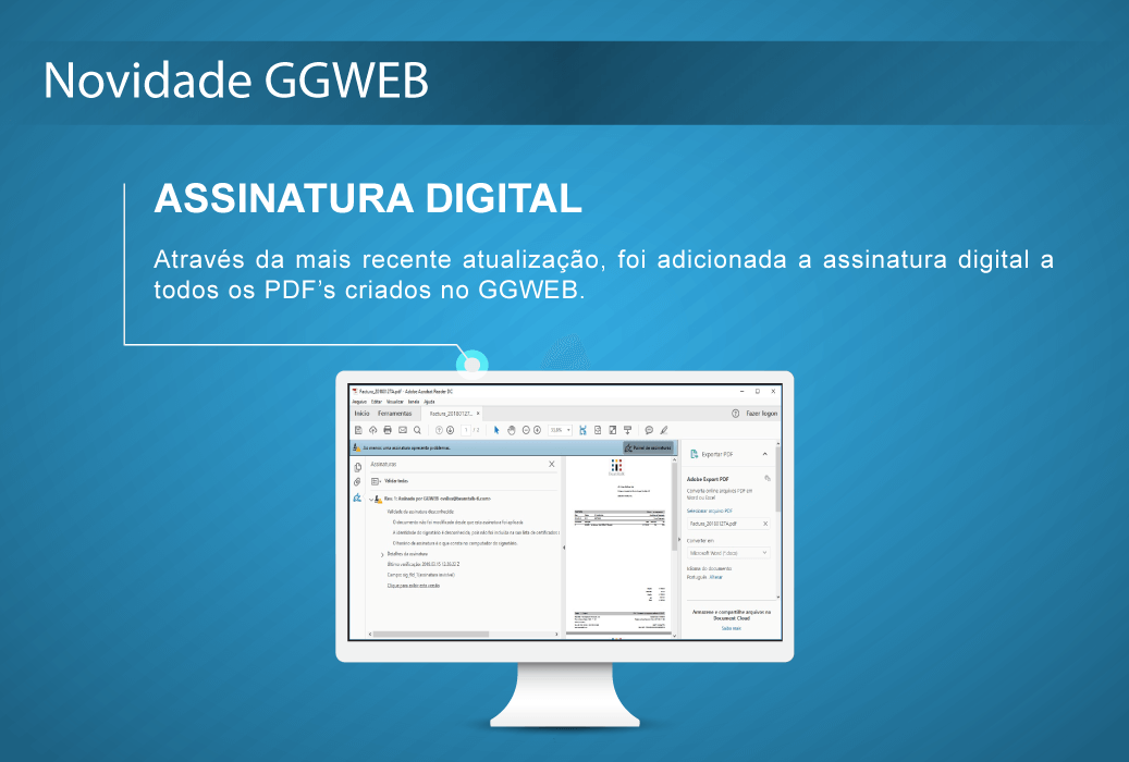 Novidade GGWEB: Assinatura Digital